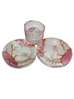 Melamine Dinner Set 18 Pieces price in Karachi | Pink Marble Design