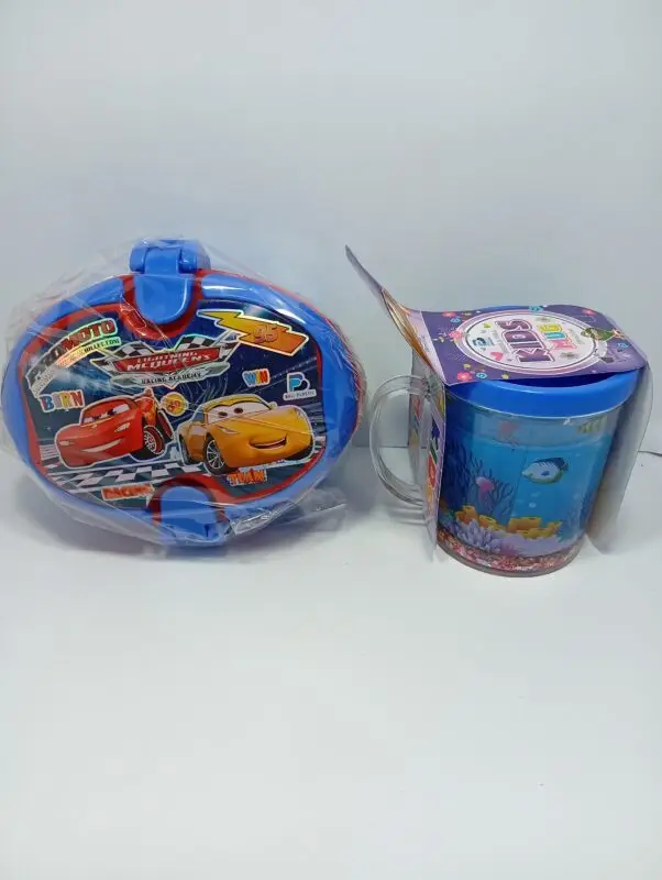 kids racing car lunch box and mug set cartoon design for boys age 3 to 8 karachi