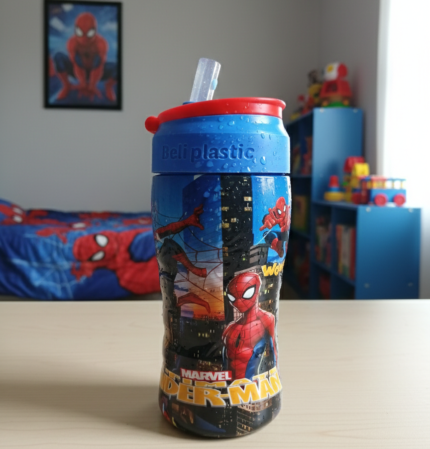 Kids Water Bottle Spider-Man Design – BPA Free & Leak Proof (Karachi)