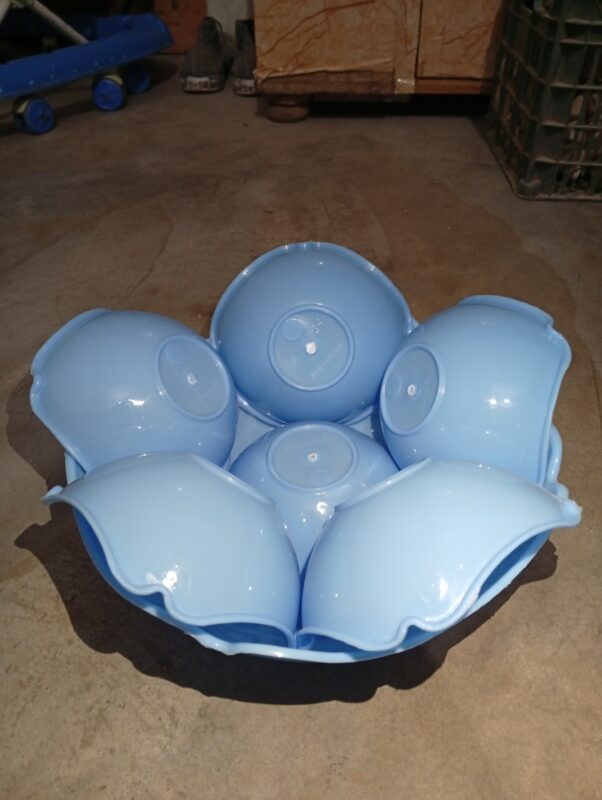 plastic bowl set 7 pieces light blue karachi