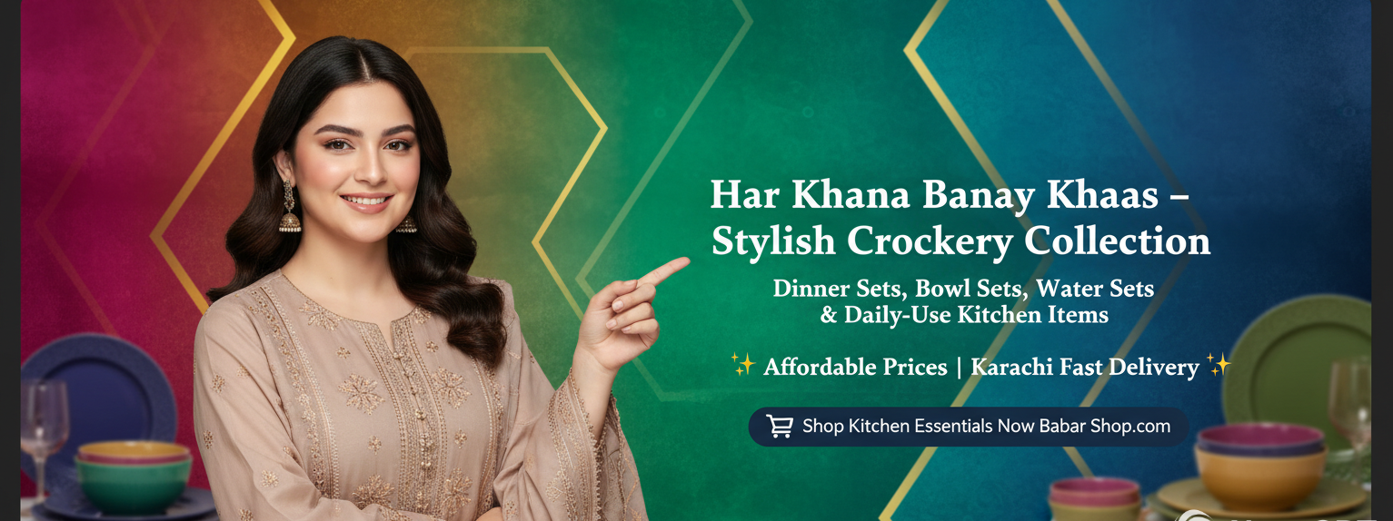 Crockery category mein aapko melamine dinner sets, plates, bowls aur serving items milte hain jo daily home use aur guest serving ke liye ideal hain. Ye crockery sets lightweight, strong aur break-resistant melamine material se banay gaye hain, jo long-term use ke liye practical choice hai.