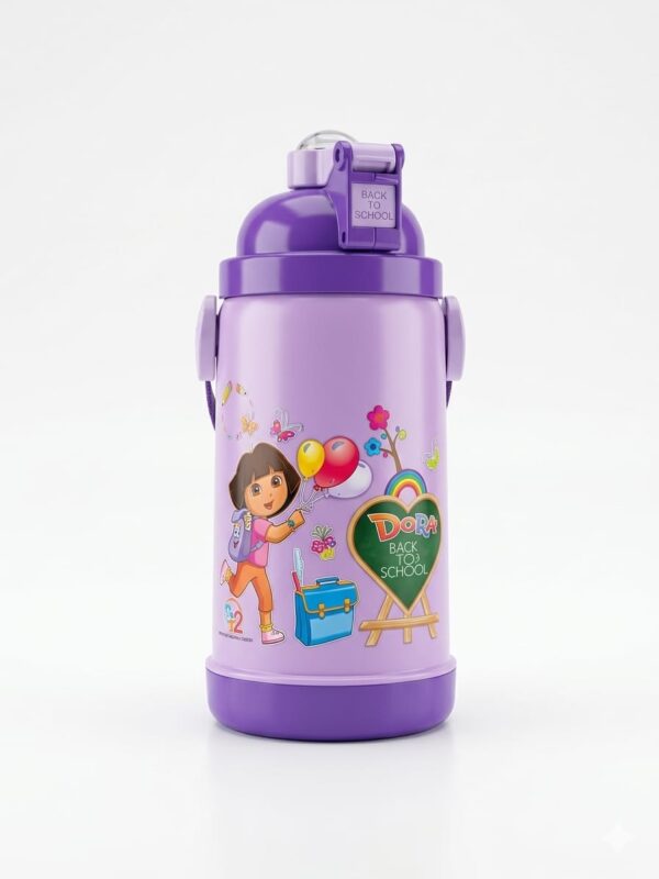 Dora-Themed Kids Water Bottle – BPA Free Leak Proof Bottle for School (Karachi)