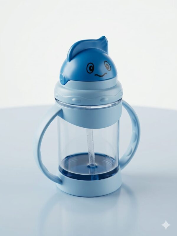 Kids Blue Sippy Cup with Handle – Leak Proof Baby Training Bottle in Karachi