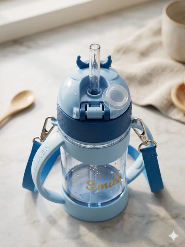 Kids Blue Sippy Cup with Handle – Leak Proof Baby Training Bottle in Karachi