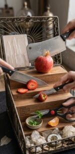 6-Piece Stainless Steel Kitchen Knife Set with Scissors & Cleaver – Best Knife Set in Karachi