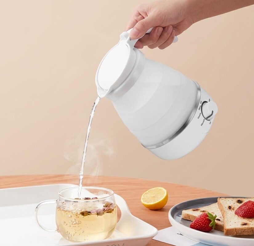 🔌 Travel Foldable Electric Kettle – Portable Silicone Boiling Kettle for Travel