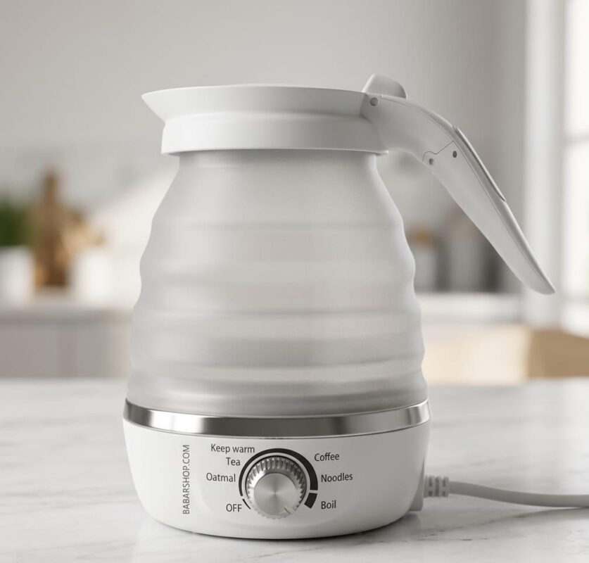 🔌 Travel Foldable Electric Kettle – Portable Silicone Boiling Kettle for Travel