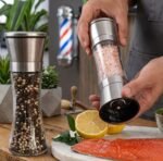 🧂 Manual Stainless Steel Salt & Pepper Grinder – Adjustable Spice Mill for Kitchen