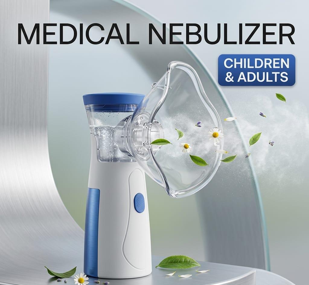 Portable Mesh Nebulizer – Silent Handheld Nebulizer for Kids & Adults Portable Mesh Nebulizer – Silent Handheld Nebulizer for Kids & Adults