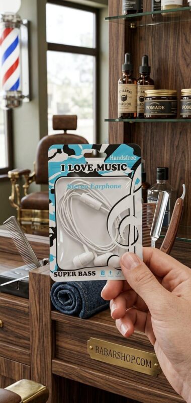I LOVE MUSIC" Stereo Earphones – Clear Sound Handsfree for Daily Use