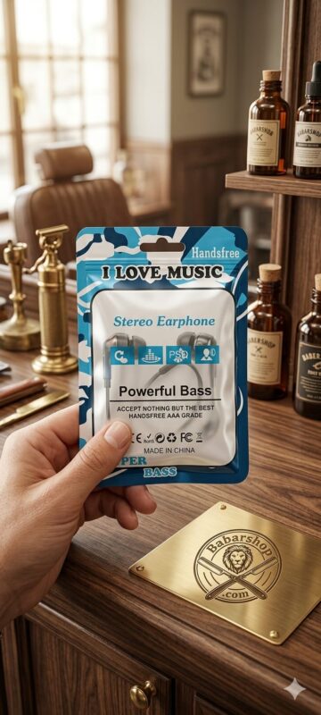 I LOVE MUSIC" Stereo Earphones – Clear Sound Handsfree for Daily Use