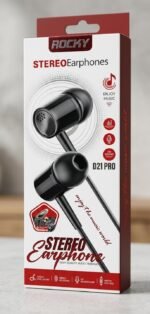 Rocky D21 PRO Stereo Earphones – Deep Bass Handsfree for Clear Sound