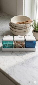 3-Piece Spice Box Set – Elegant Kitchen Storage Containers