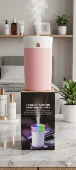 7-Color Ambient Light Humidifier – Cool Mist Air Moisturizer for Home & Office