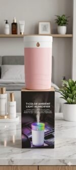 7-Color Ambient Light Humidifier – Cool Mist Air Moisturizer for Home & Office