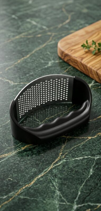 Stainless Steel Garlic Rocker Press – Smart Garlic Crusher for Easy Cooking