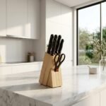 7 Piece Kitchen Knife Set with Wooden Block price in Karachi — Black Handle ST-593 | Rs. 1,795 COD
