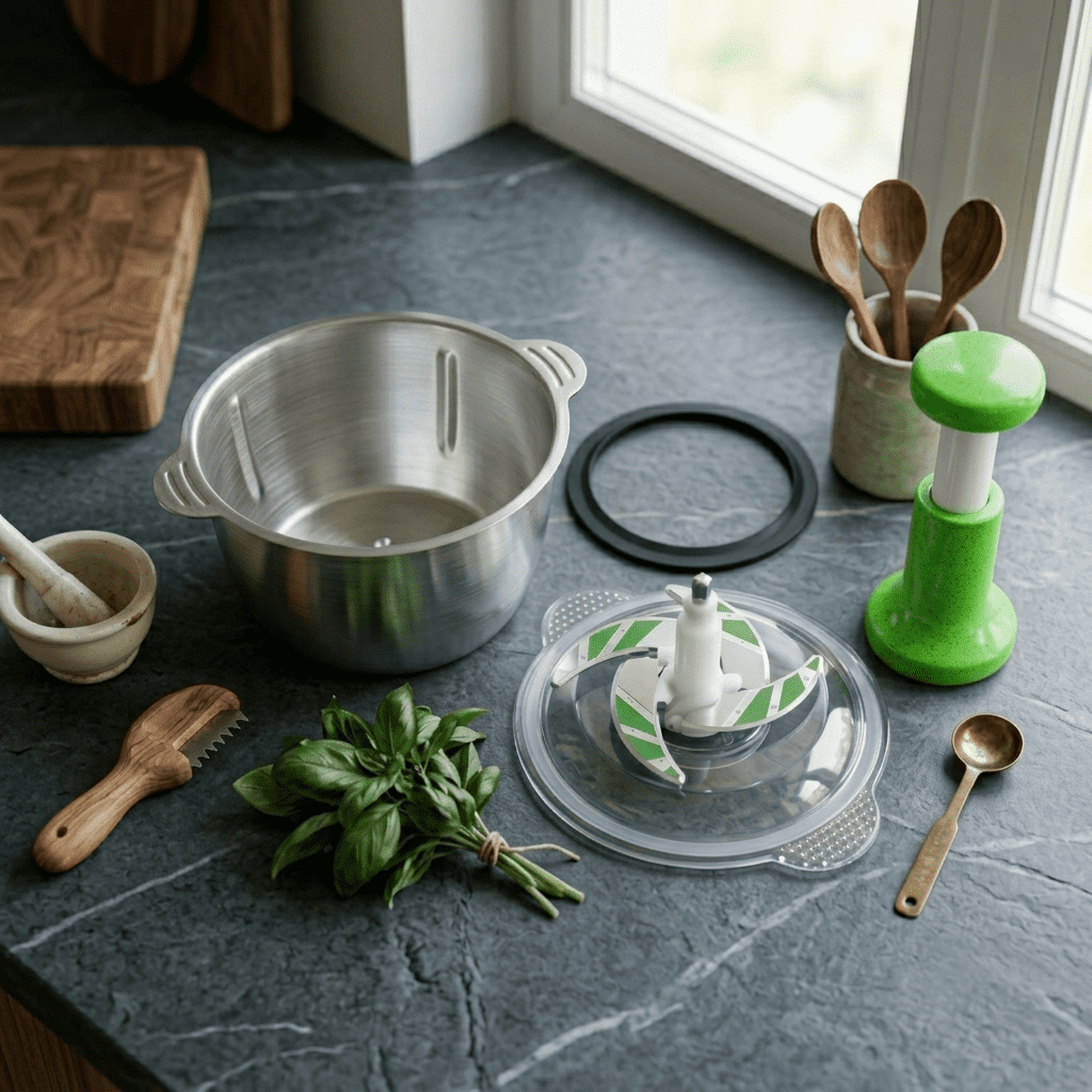 Manual Hand Push Food Chopper 2L Price in Karachi | Large Capacity Vegetable Cutter – Babar Shop