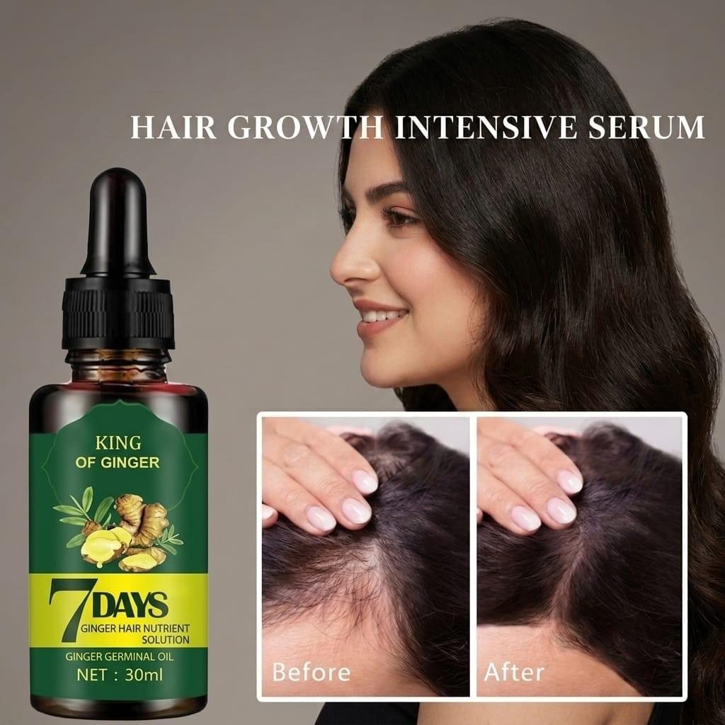 King of Ginger 7 Days Hair Growth Intensive Serum 30ml King of Ginger Hair Serum Karachi 30ml for Hair Growth