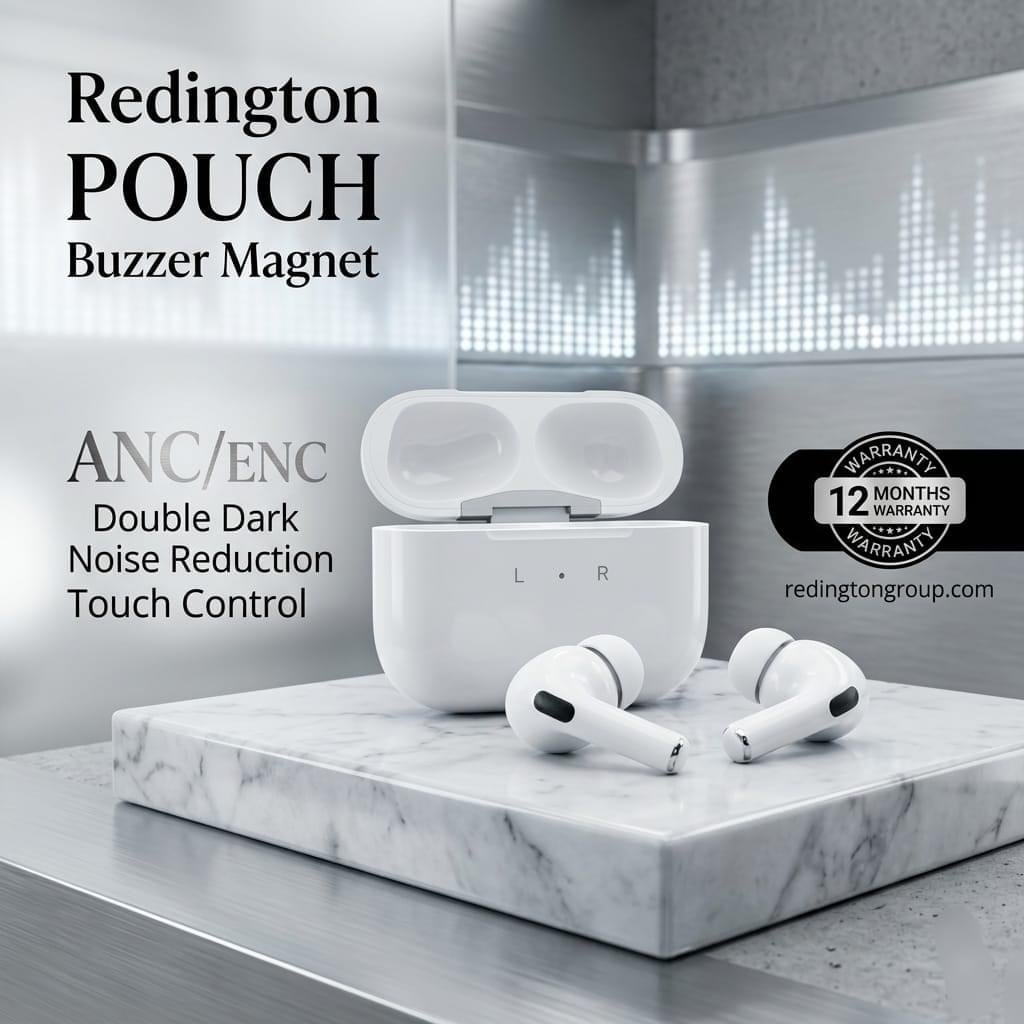 redington pouch buzzer magnet tws earbuds pro 2nd generation karachi cod anc enc rs 1250 pakistan warranty
